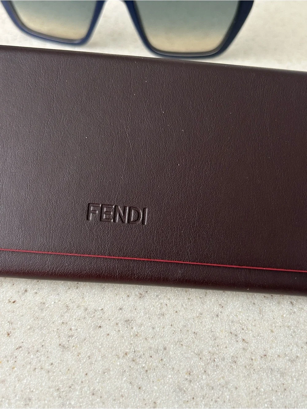 Fendi Navy Blue Bold Cat-Eye Sunglasses with Gradient Lenses